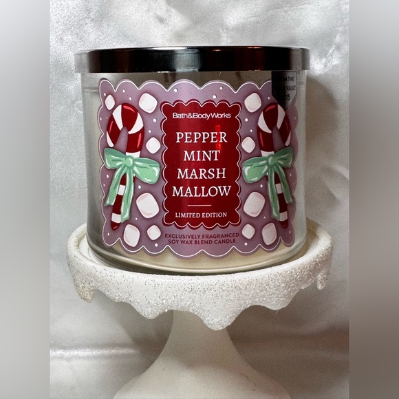 Bath & Body Works Other - NEW B&BW Peppermint Marshmallow 3 wick candle